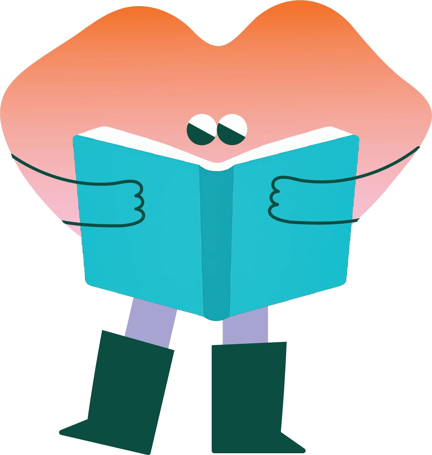 Ray of Joy mascot reading a book