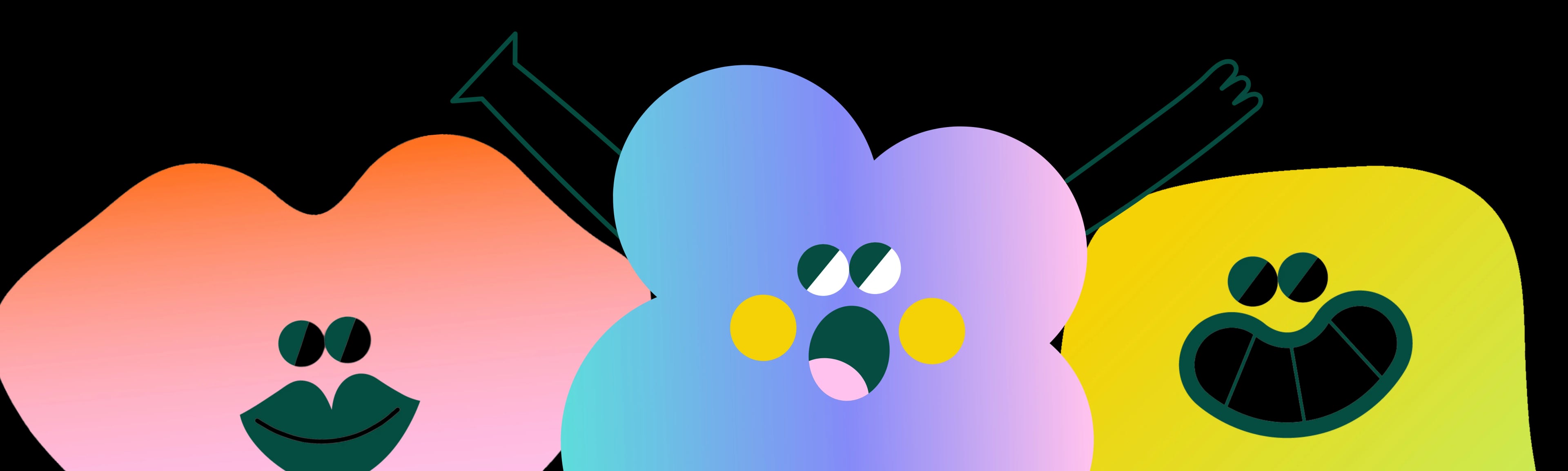 Ray of Joy mascots cheering